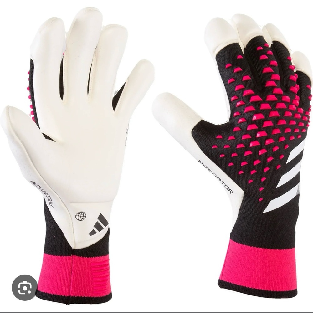 ADIDAS PREDATOR PRO HYBRID GOALKEEPER GLOVE (WHITE/TEAM SHOCK PINK)